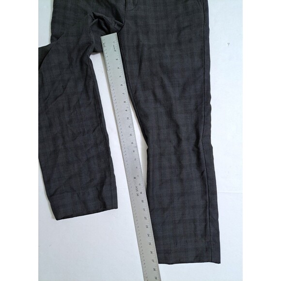 John Varvatos Men's 31x30 Wool Dress Pants Slacks Gray Plaid Charcoal Suit - Picture 10 of 10